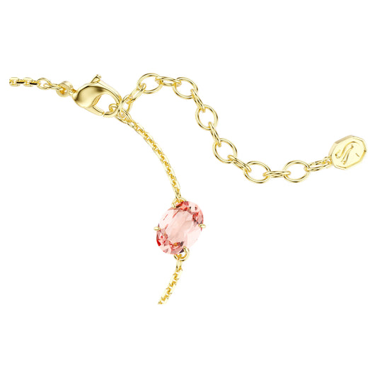 Gema bracelet, Mixed cuts, Dangling crystals, Multicoloured, Gold-tone plated