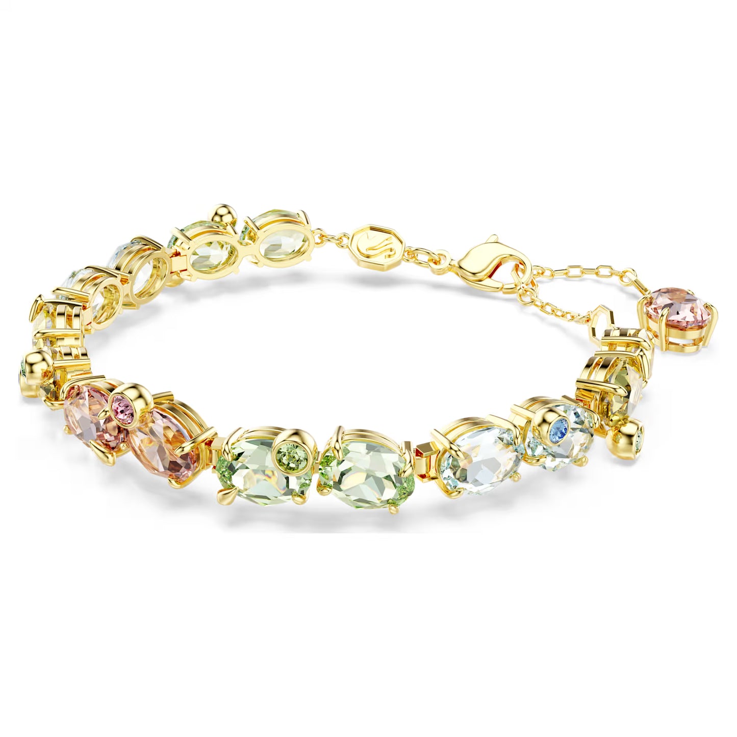 Gema Tennis bracelet, Mixed cuts, Multi, Gold
