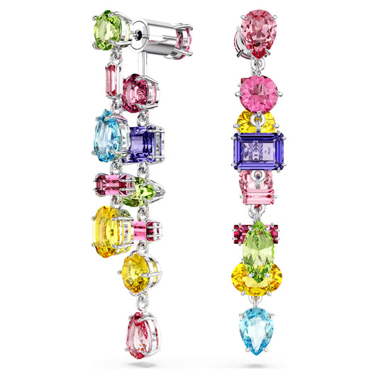 Gema drop earrings, Asymmetrical design, Mixed cut