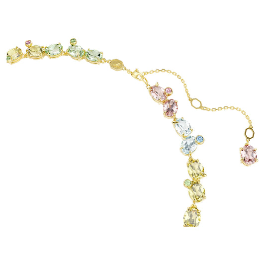 Gema necklace, Mixed cuts, Multicoloured, 18K gold finish