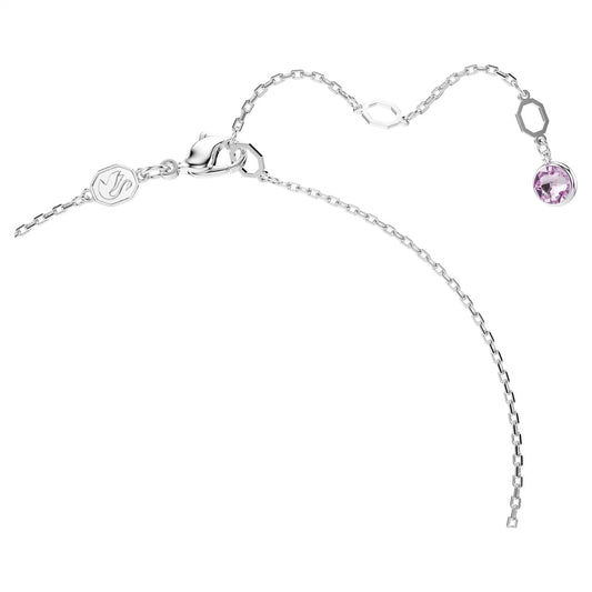 Gema Y pendant, Mixed cuts, Multicolored, Rhodium