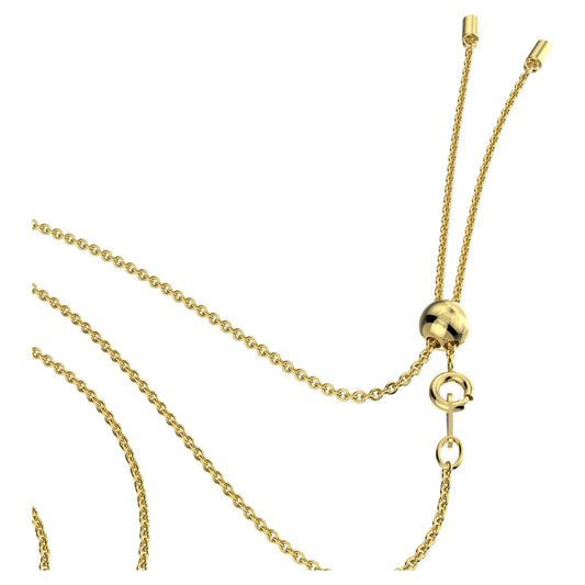 Generation necklace, White, Gold-tone plated