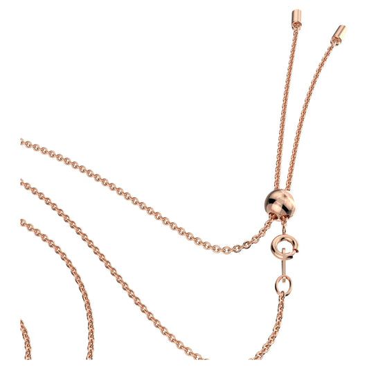 Generation necklace, White, Gold-tone plated