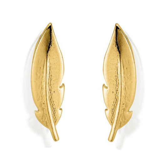 Feather Cuff Earrings - Gold