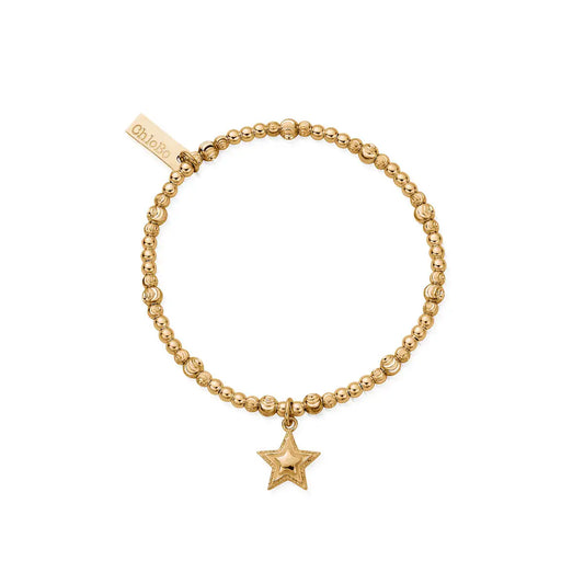 Gold Sparkle Beaming Star ChloBo Bracelet