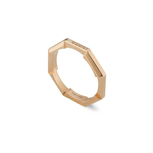 18k Rose Gold GUCCI Link to Love Mirrored Ring