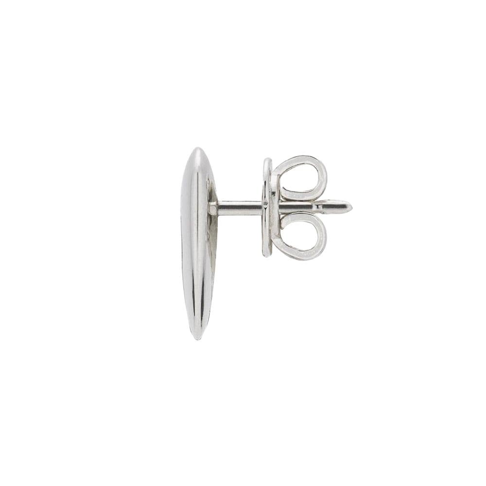 GUCCI Blind for Love Sterling Silver 13mm Heart Earrings