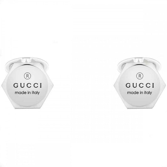 Silver GUCCI Hexagonal Cufflinks