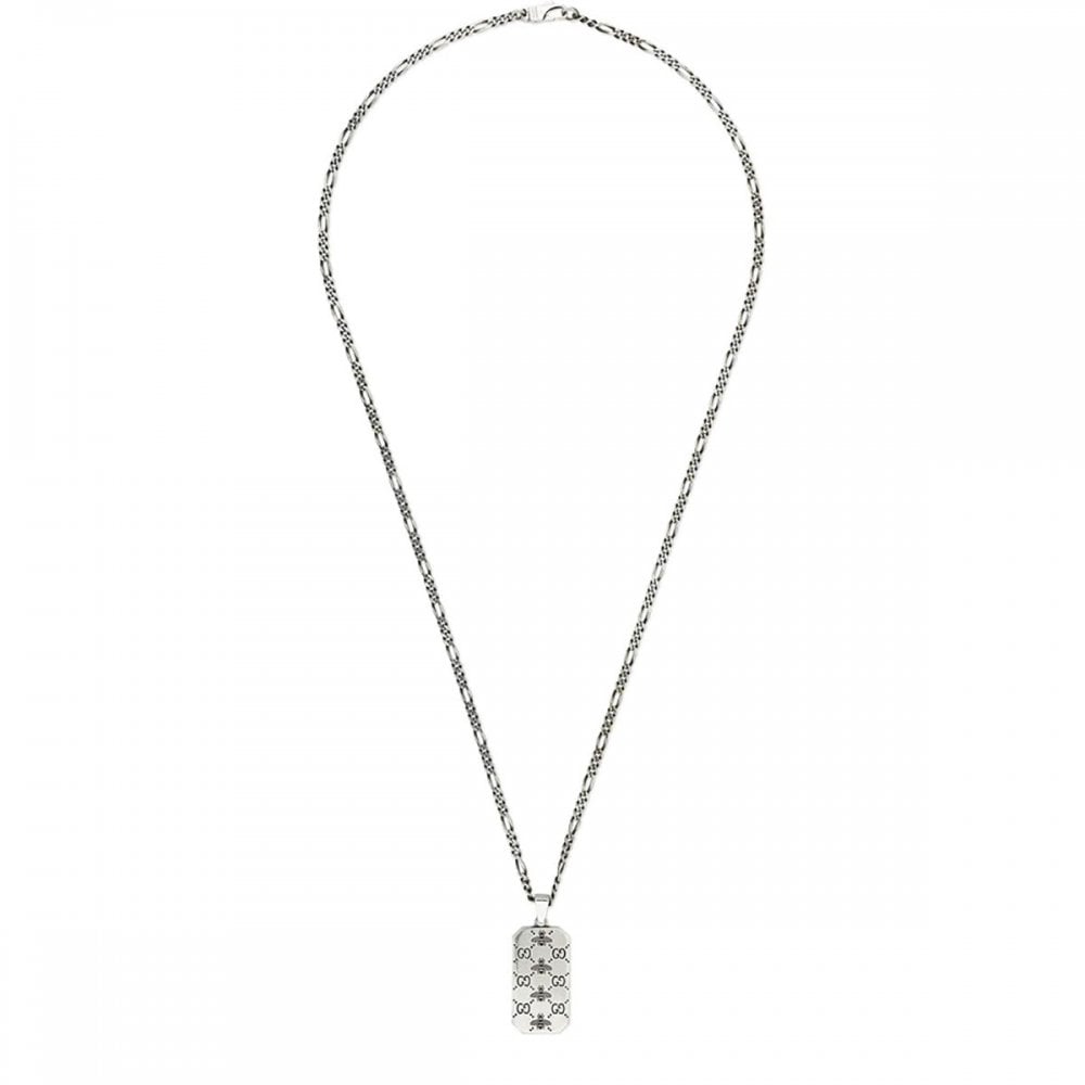 GUCCI Signature GG Bee Dog-Tag Necklace