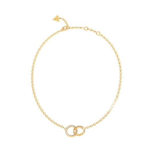 Yellow Gold Double Ring Necklace