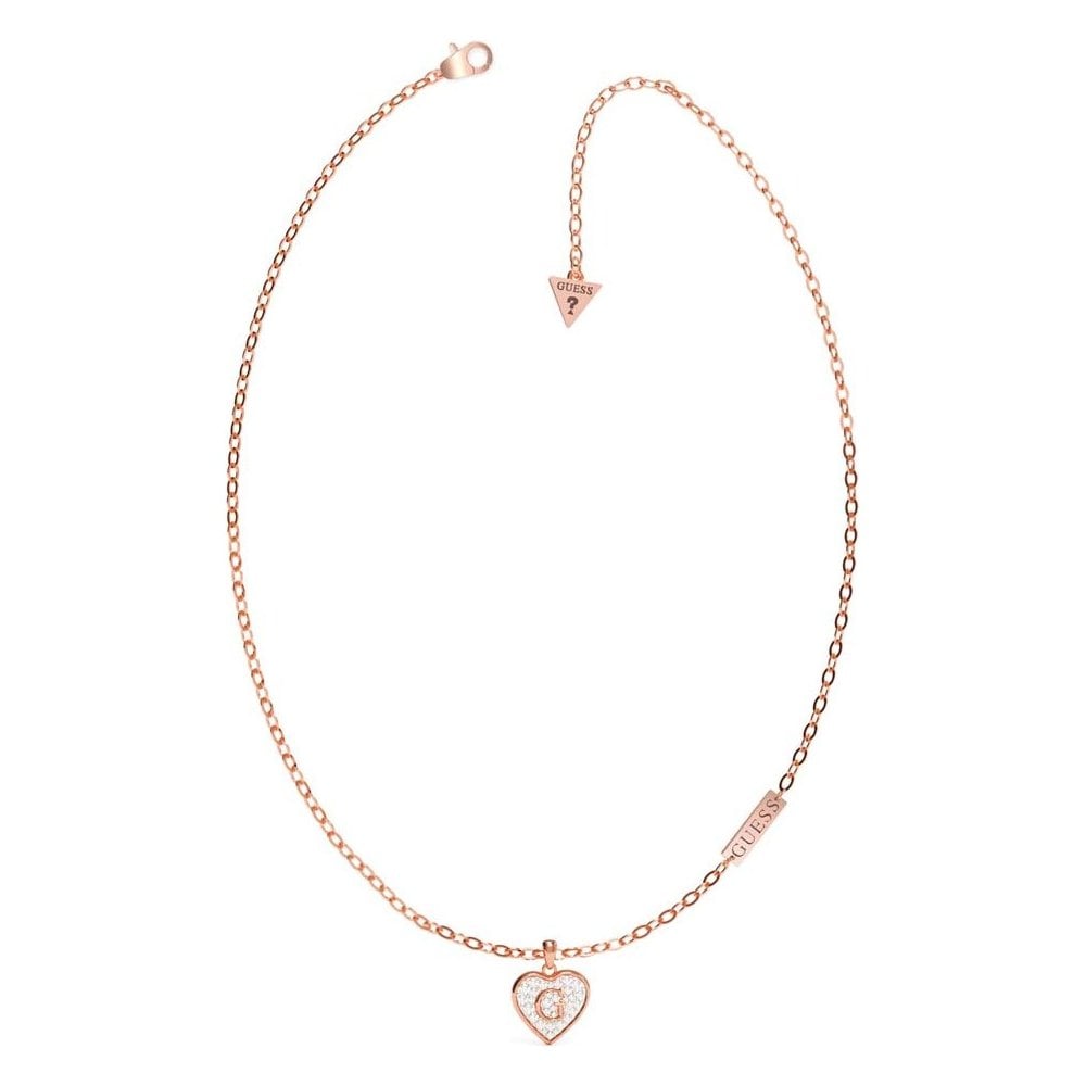 Rose Gold Heart CZ Necklace