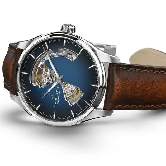 Jazzmaster Open Heart Auto | 40mm Stainless Steel Blue Dial