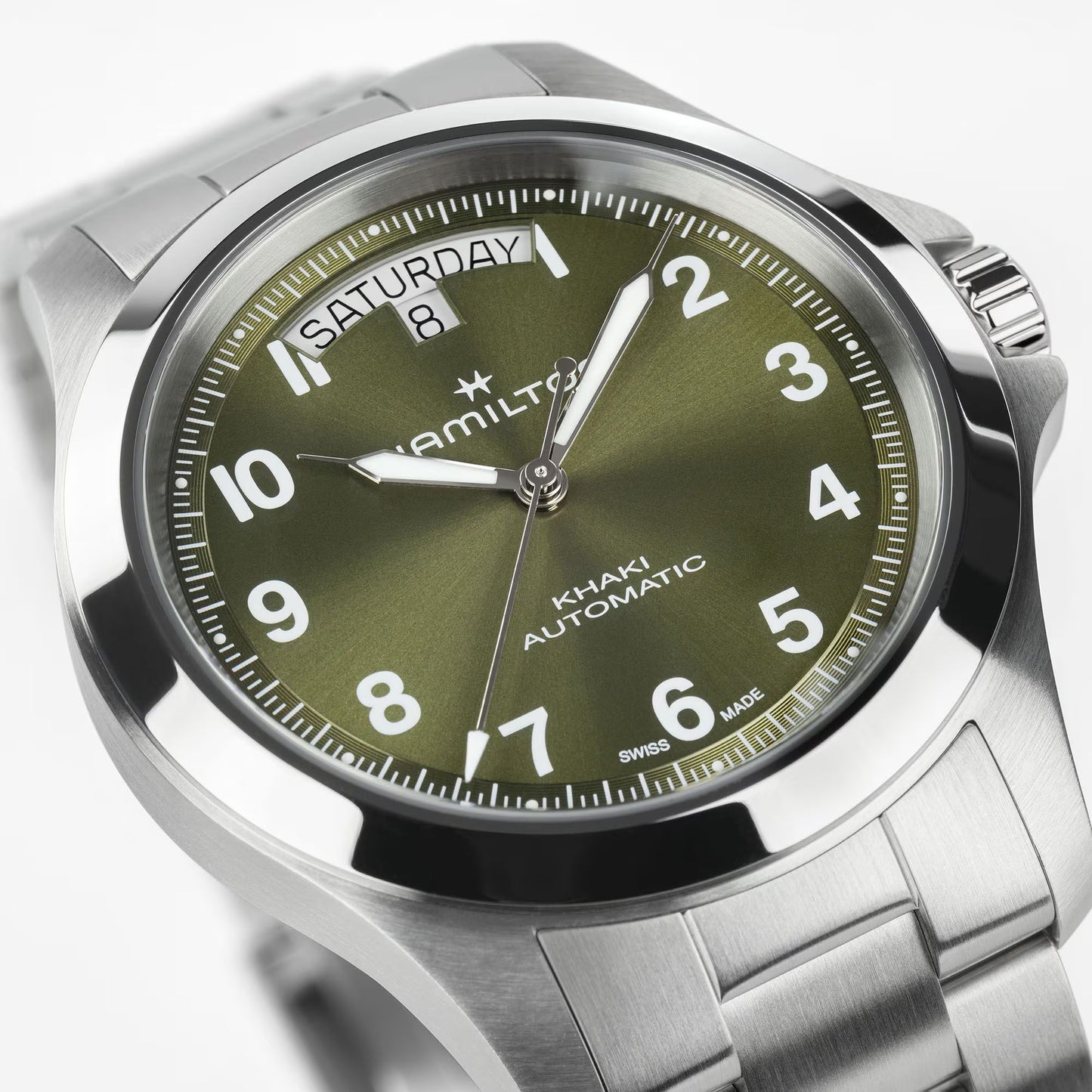 Khaki Field King Day-Date 40mm Stainless Steel Watch