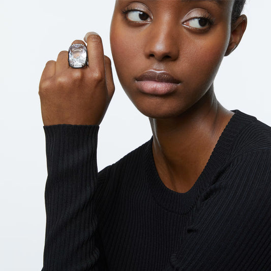 Harmonia cocktail Ring Oversized crystal, White S55