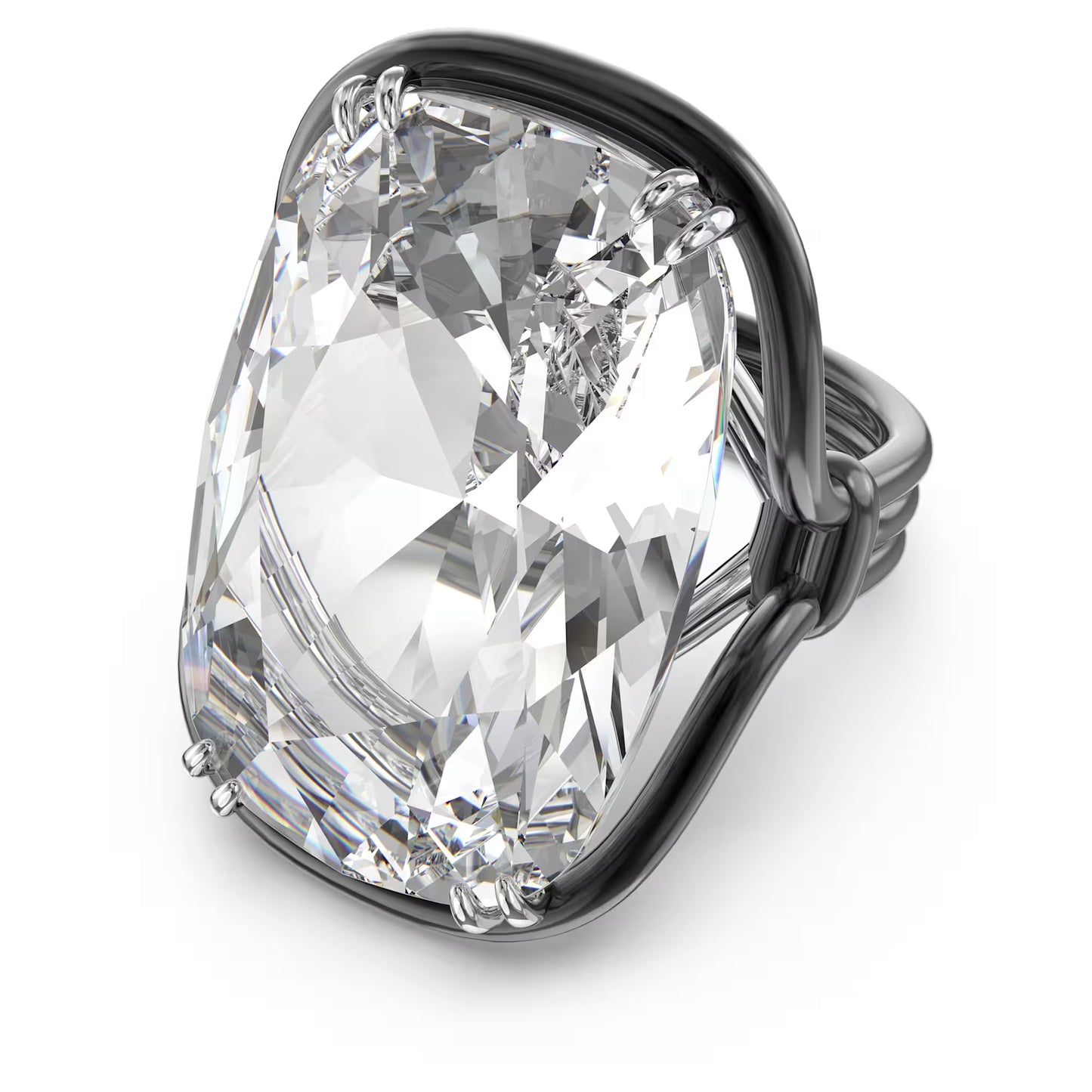 Harmonia cocktail Ring Oversized crystal, White S55