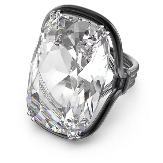 Harmonia cocktail Ring Oversized crystal, White S55