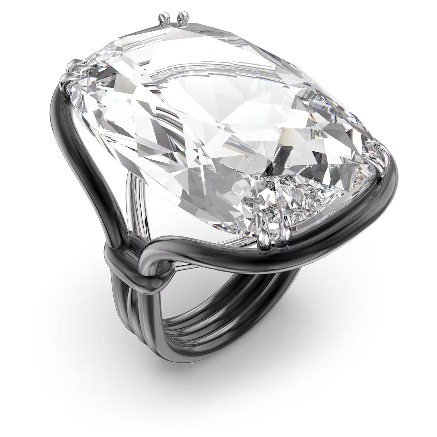 Harmonia cocktail Ring Oversized crystal, White S55
