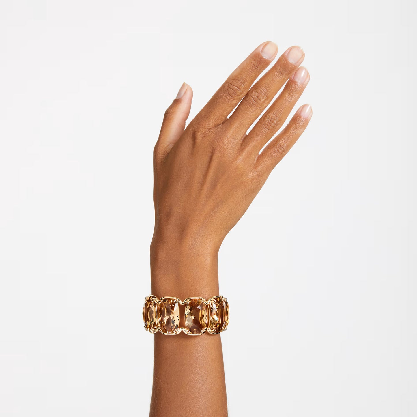 Harmonia cuff, Oversized floating crystals, Gold tone, Gold-tone plated