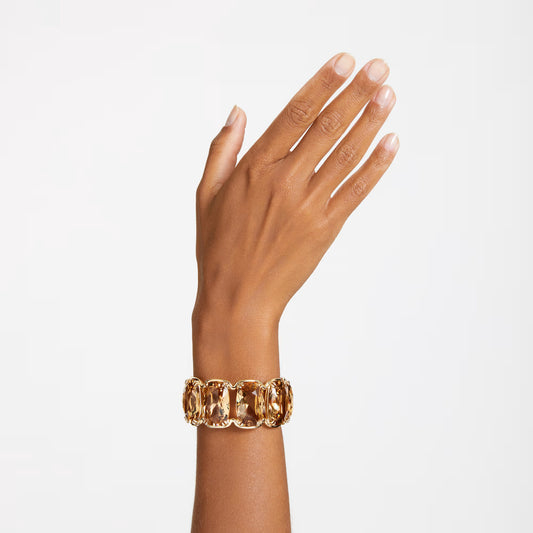 Harmonia cuff, Oversized floating crystals, Gold tone, Gold-tone plated