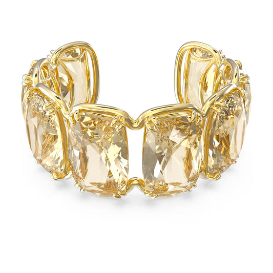 Harmonia cuff, Oversized floating crystals, Gold tone, Gold-tone plated
