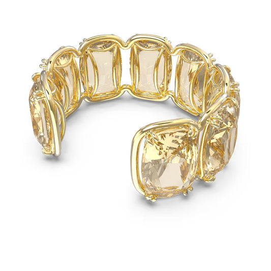 Harmonia cuff, Oversized floating crystals, Gold tone, Gold-tone plated