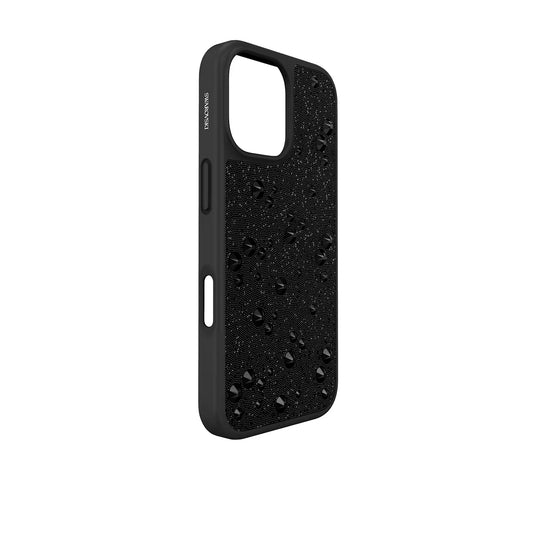 High smartphone case, Flat Back crystals, iPhone® 17, Black
