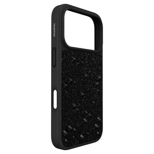 High smartphone case, Flat Back crystals, iPhone® 17 Pro, Black