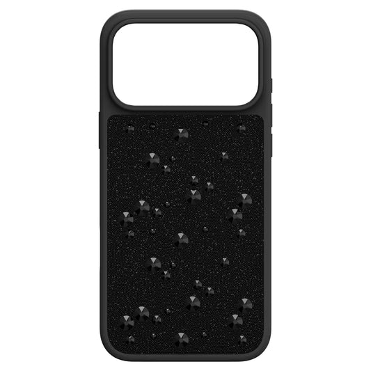 High smartphone case, Flat Back crystals, iPhone® 17 Pro Max, Black