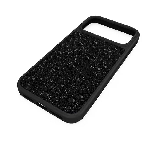 High smartphone case, Flat Back crystals, iPhone® 17 Pro Max, Black