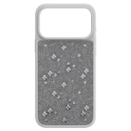 High smartphone case, Flat Back crystals, iPhone® 17 Pro Max, Silver Tone