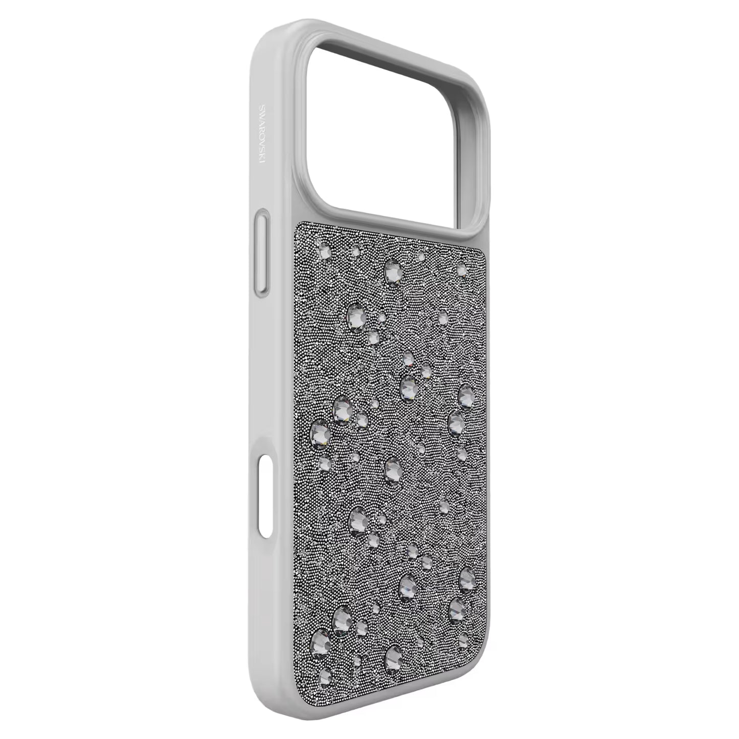 High smartphone case, Flat Back crystals, iPhone® 17 Pro Max, Silver Tone