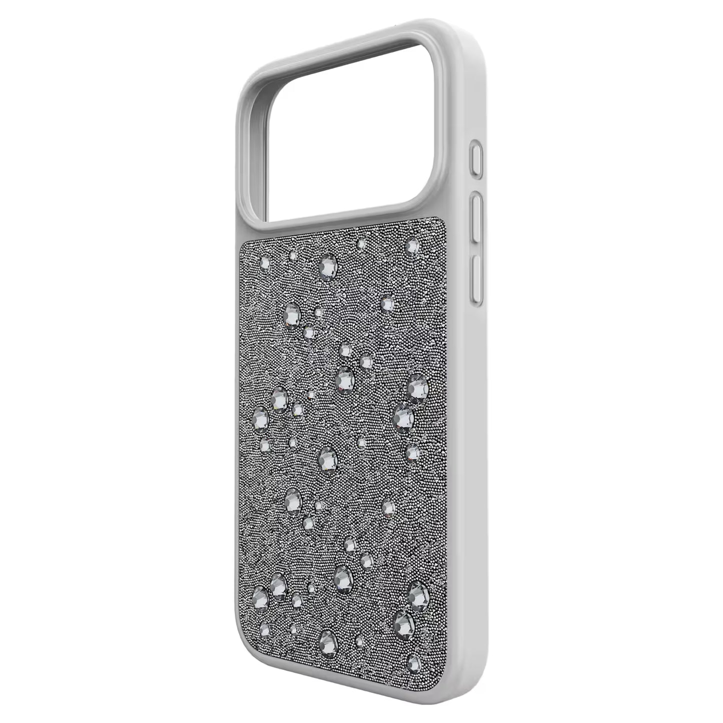 High smartphone case, Flat Back crystals, iPhone® 17 Pro Max, Silver Tone