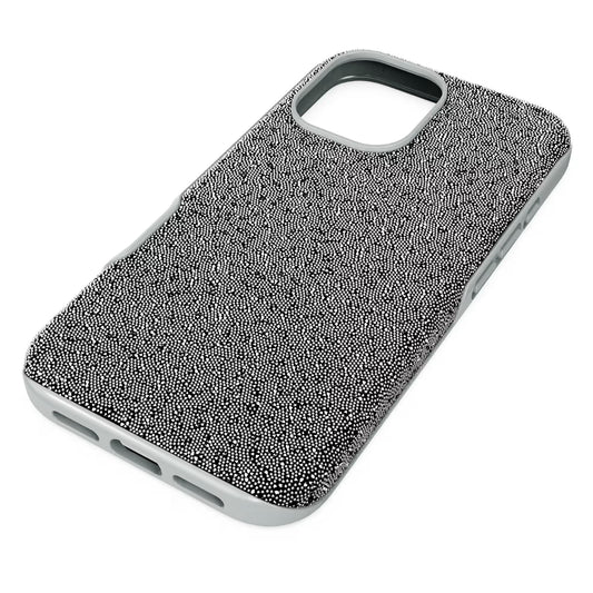 High smartphone case, iPhone® 16, Silver Tone