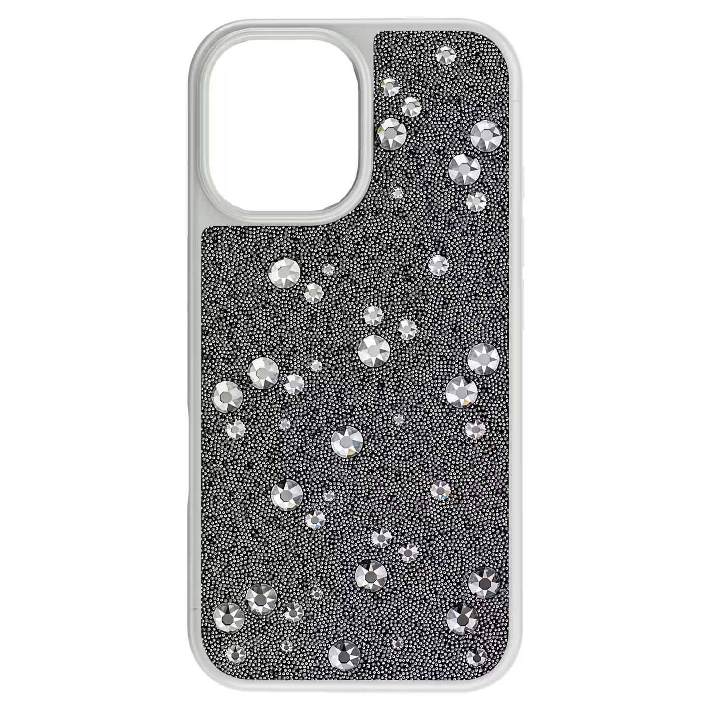 High smartphone case, Scattered design, iPhone® 16, Silver Tone