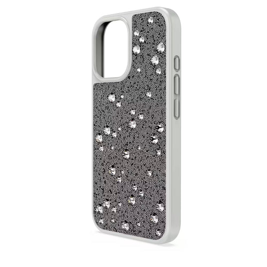 High smartphone case, Scattered design, iPhone® 16, Silver Tone
