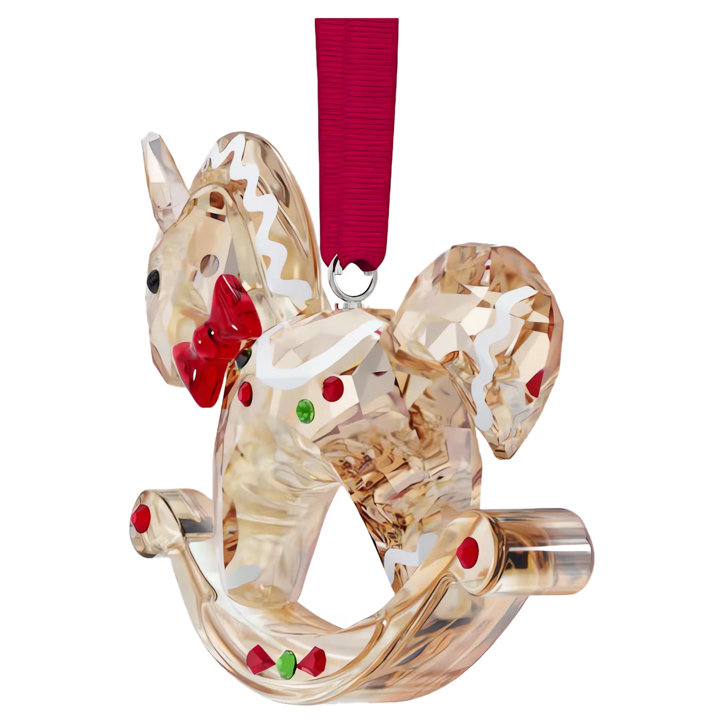 Holiday Cheers Gingerbread Rocking Horse Ornament