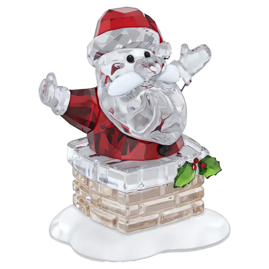 Holiday Cheers Santa Claus and Chimney