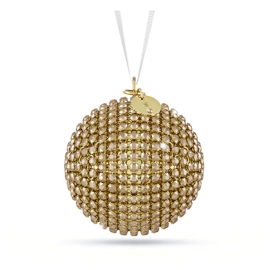Holiday Magic Classics Crystal Mesh Ball Ornament, Gold tone