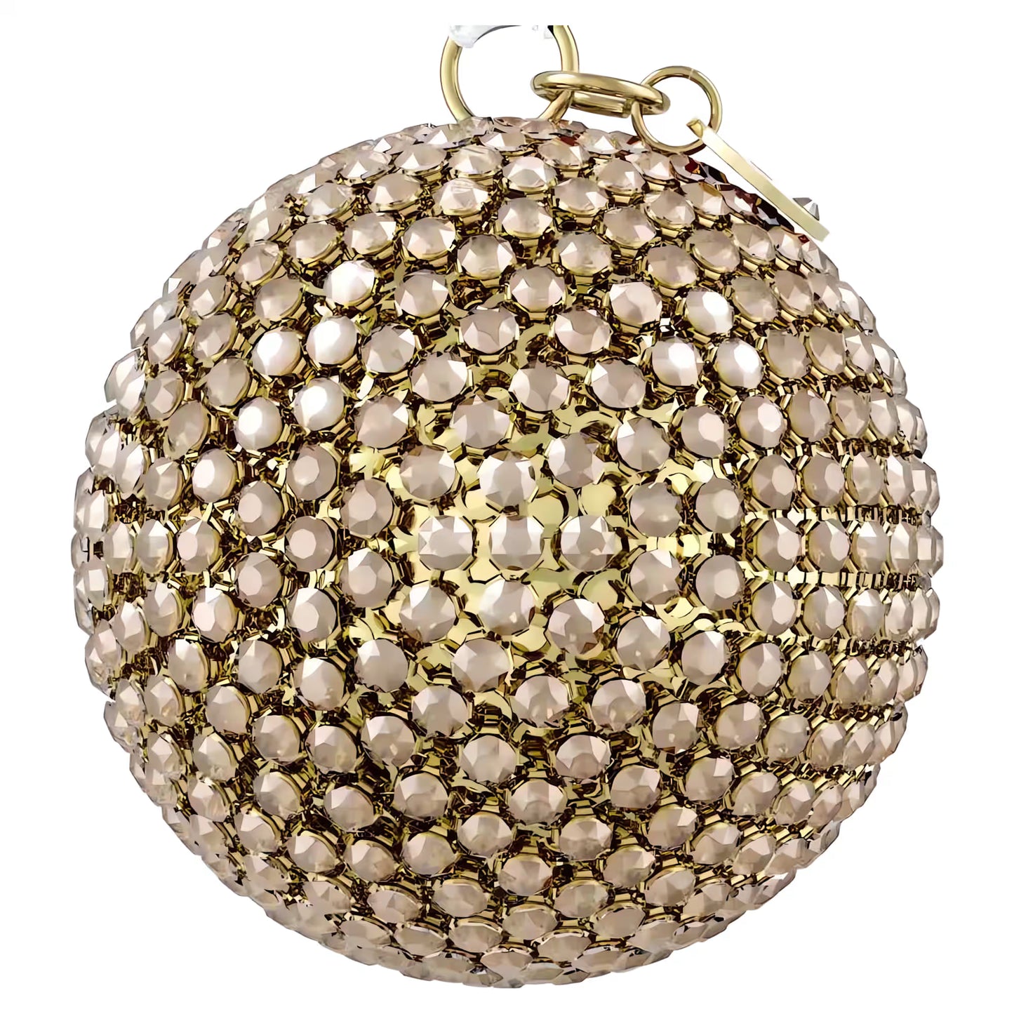 Holiday Magic Classics Crystal Mesh Ball Ornament, Gold tone