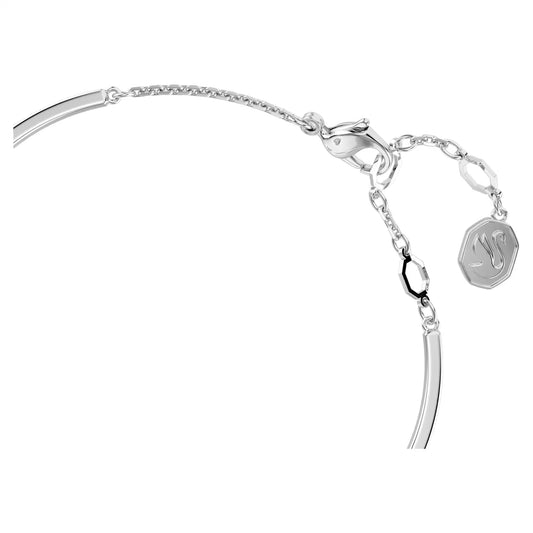 Hyperbola bangle, Heart, Blue, Rhodium