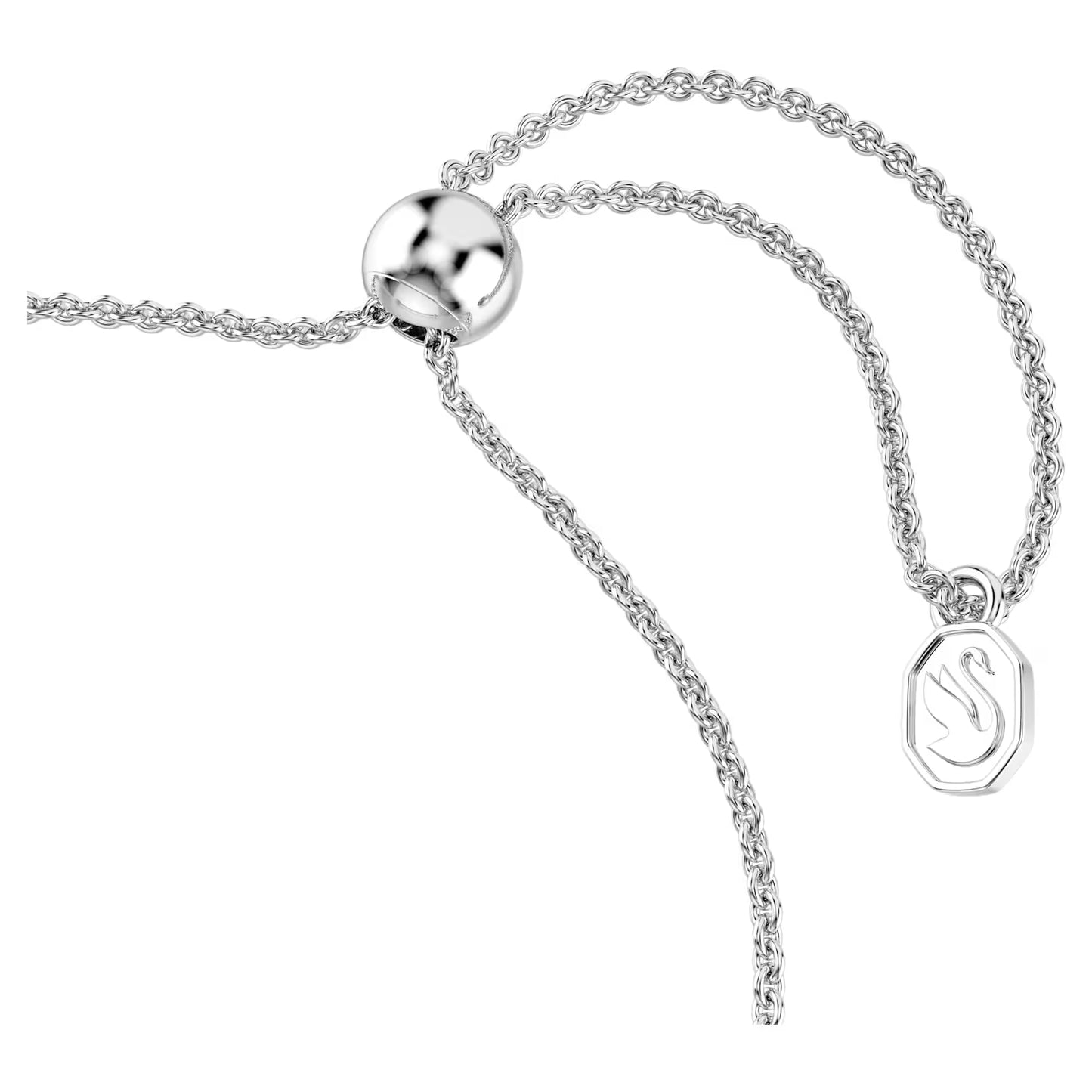 Idyllia bracelet, Mixed cuts, Arrow, White, Rhodium plated