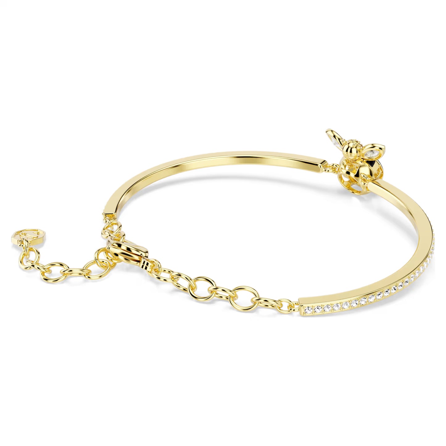 Idyllia bracelet, Mixed cuts, Bee, Multicoloured, Gold-tone plated