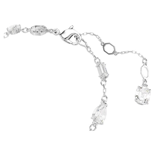 Idyllia bracelet, Mixed cuts, Snowflake, White, M