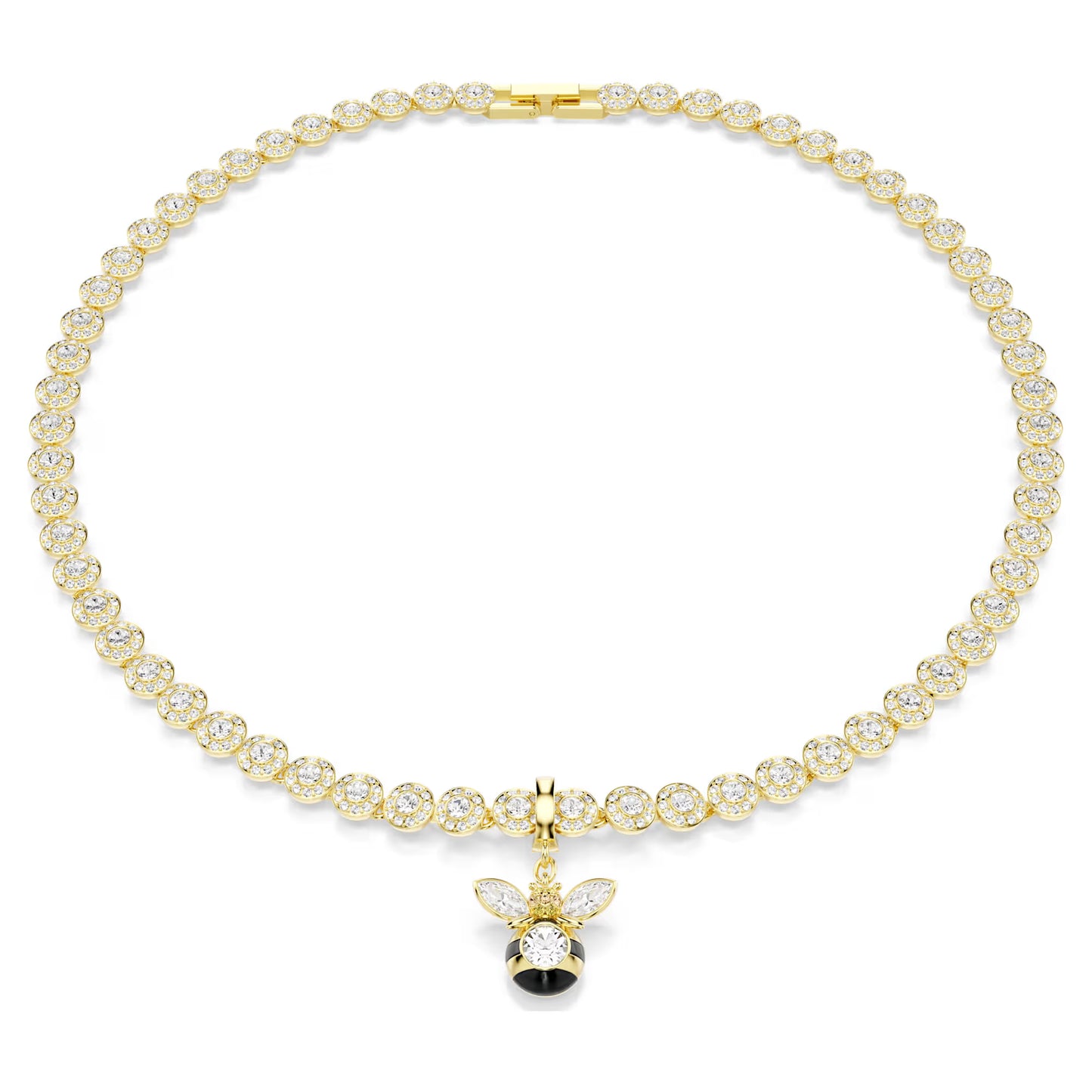Idyllia charm, Mixed cuts, Bee, Multicoloured, Gold-tone plated