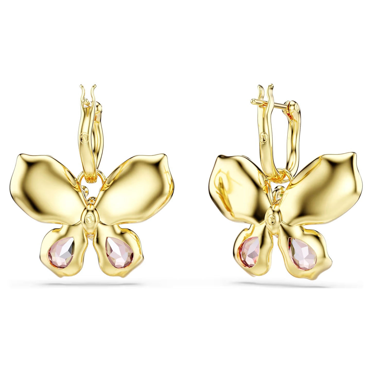 Idyllia drop earrings, Mixed cuts, Pavé, Butterfly