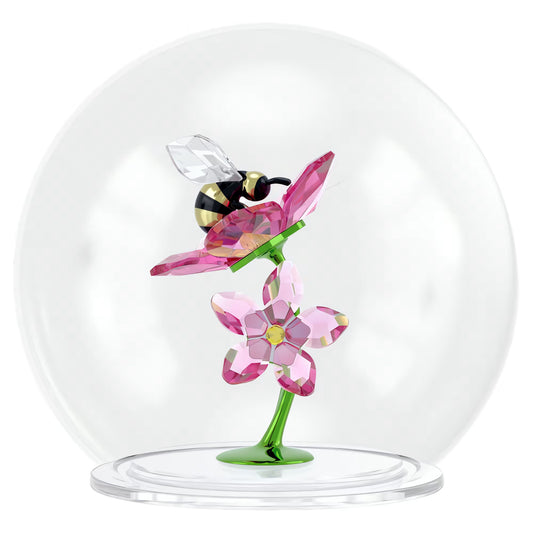 Idyllia Glass Ball Bee and Flowers