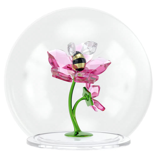 Idyllia Glass Ball Bee and Flowers