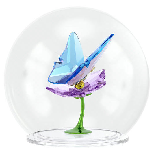 Idyllia Glass Ball Butterfly and Flower