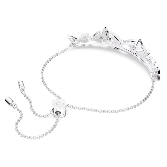 Lilia bracelet, Butterfly, Blue, Rhodium plated