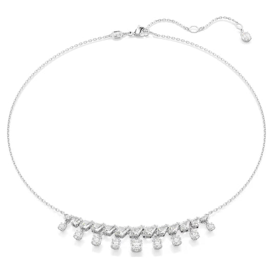 Idyllia necklace, Mixed cuts, Snowflake, White